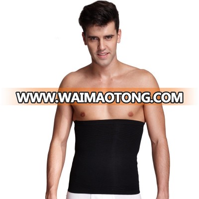 Hot sale Mens elastic slimming waist trainer belt body shaper Black