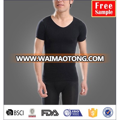 Wholesale men's short-sleeved pressure shaper shirt shapewear